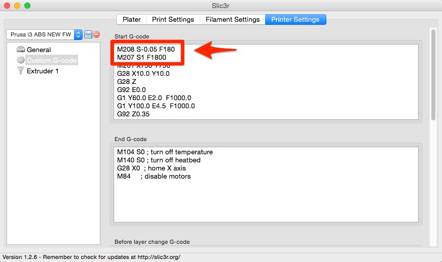 Slic3r and Marlin configuration for RepRap FW retraction - Original Prusa  3D Printers