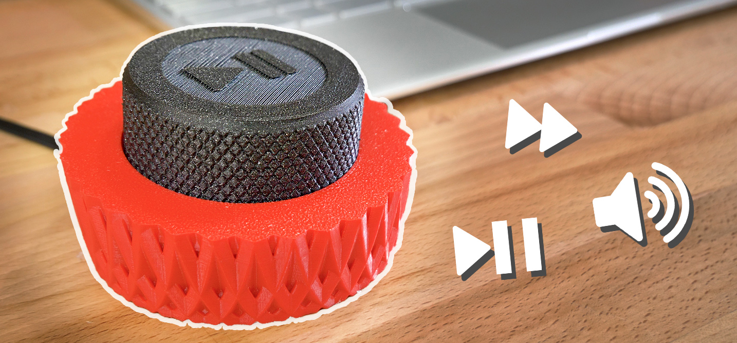 3D print a media control volume knob for your computer and learn Arduino basics - Original Prusa 3D Printers