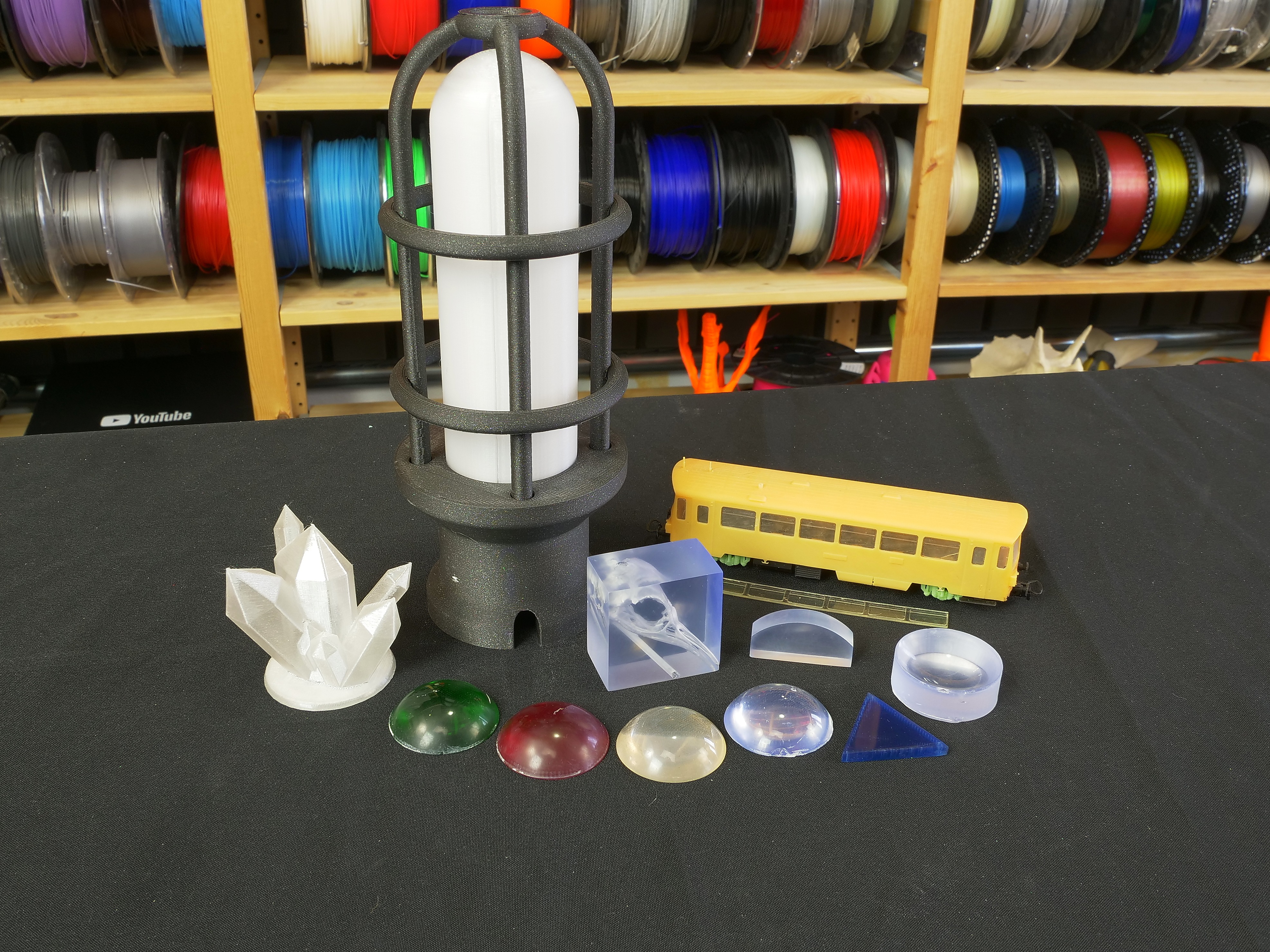 Pièces d'imprimante 3D transparentes, extrusion directe courte