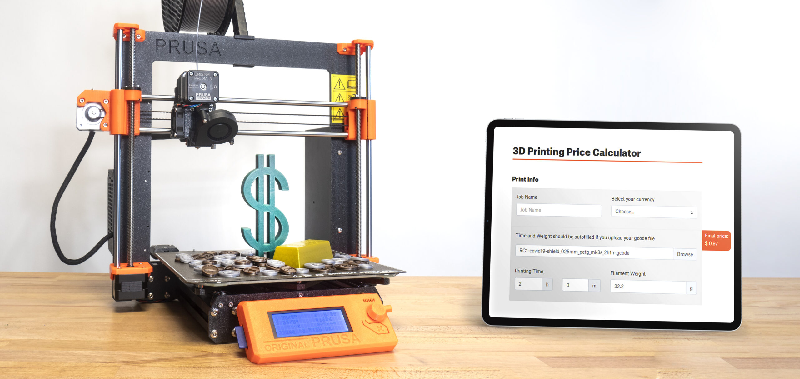 How to calculate printing costs? Original 3D