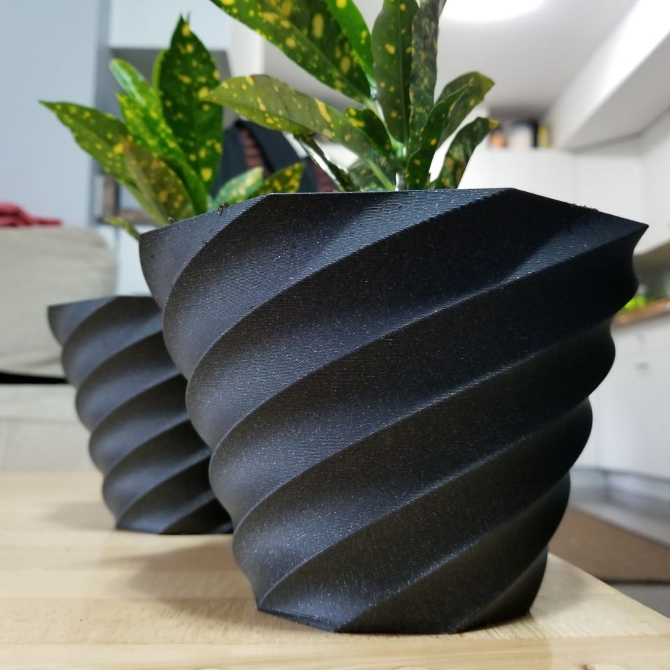 succulent vase/pot white modern 3D printed 