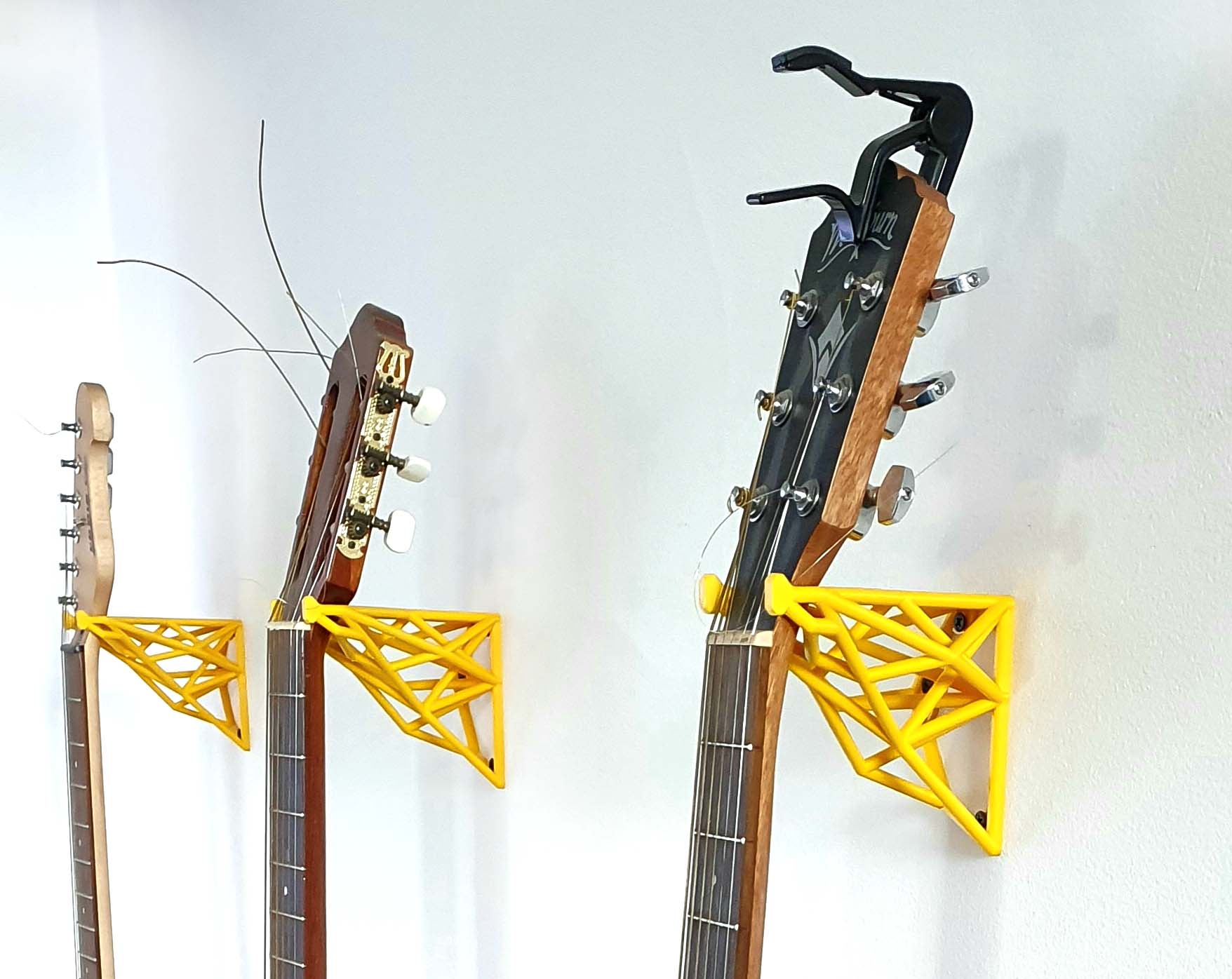 2 Soporte Sostenedor Para Guitarras Acustica Electrica de Pared