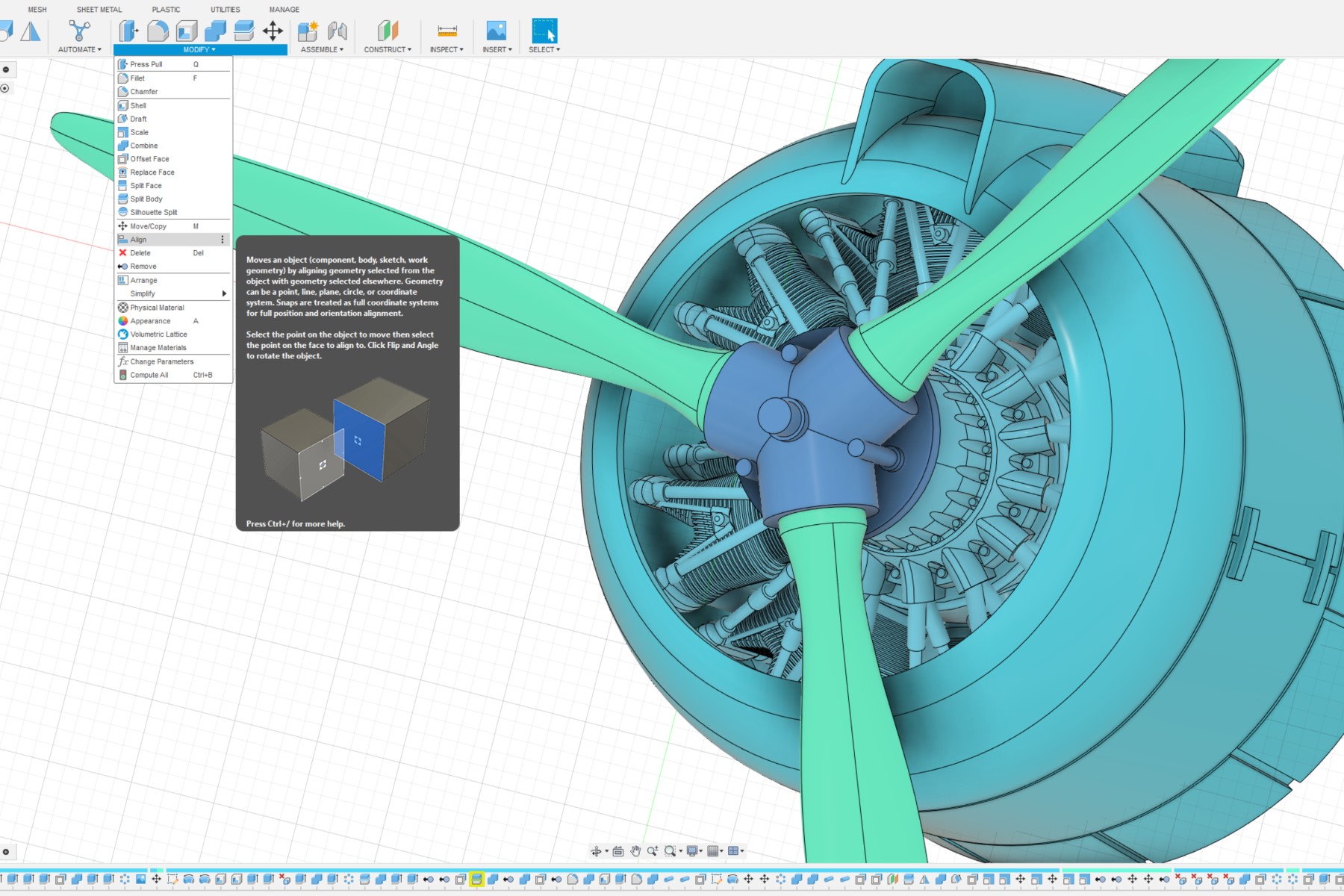 How to join or combine bodies/components in Fusion 360